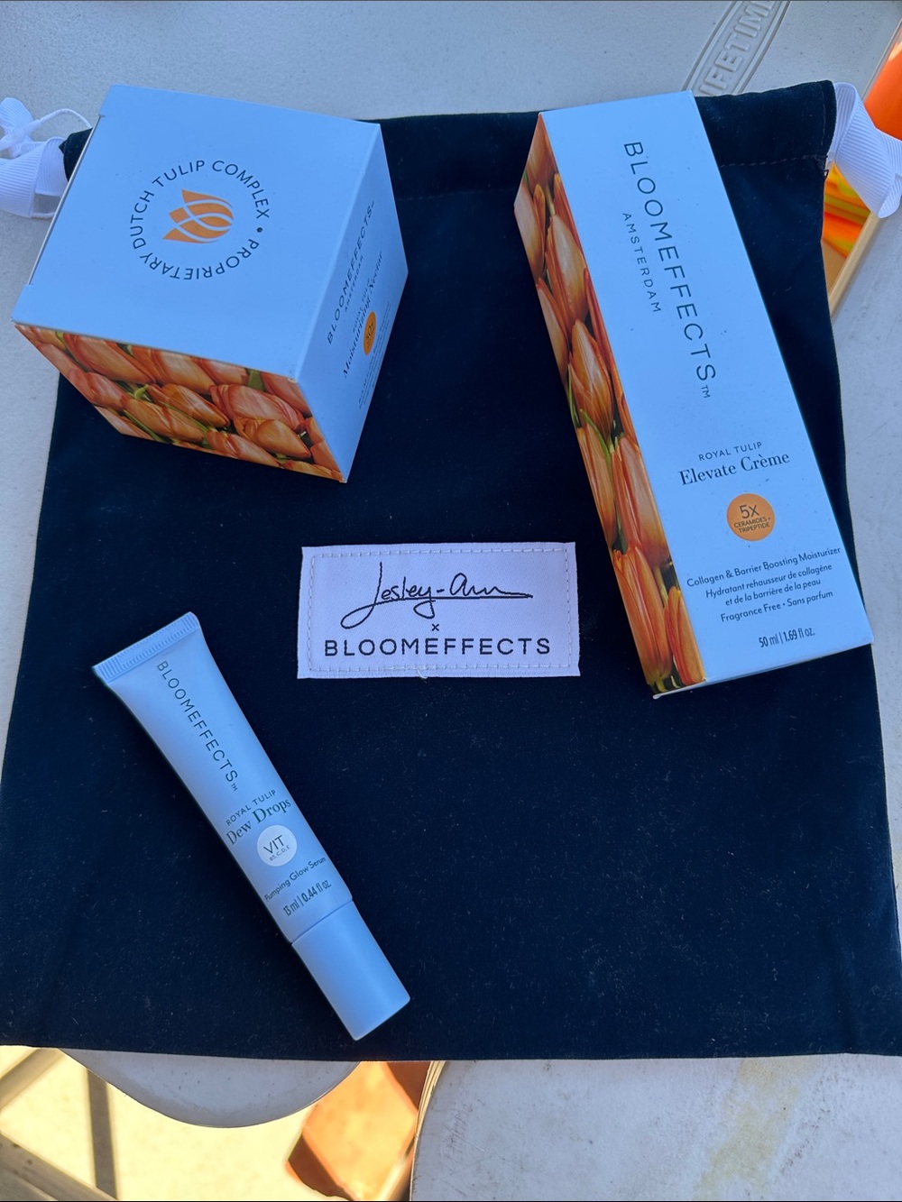 Bloomeffects Royal Tulip Elevate Crème & Dew Drops - White and Orange